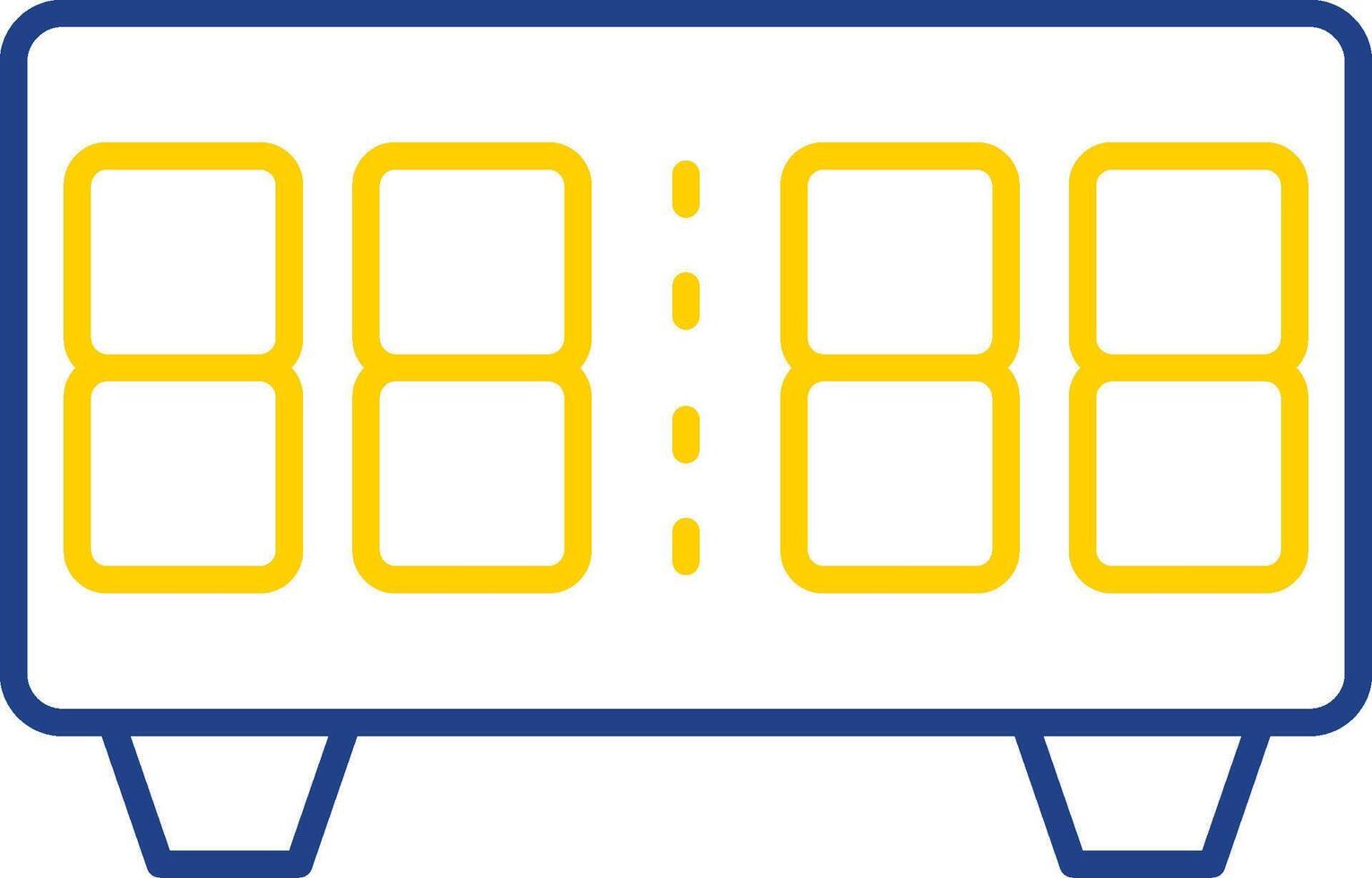 Digital Clock Line Two Color Icon vector