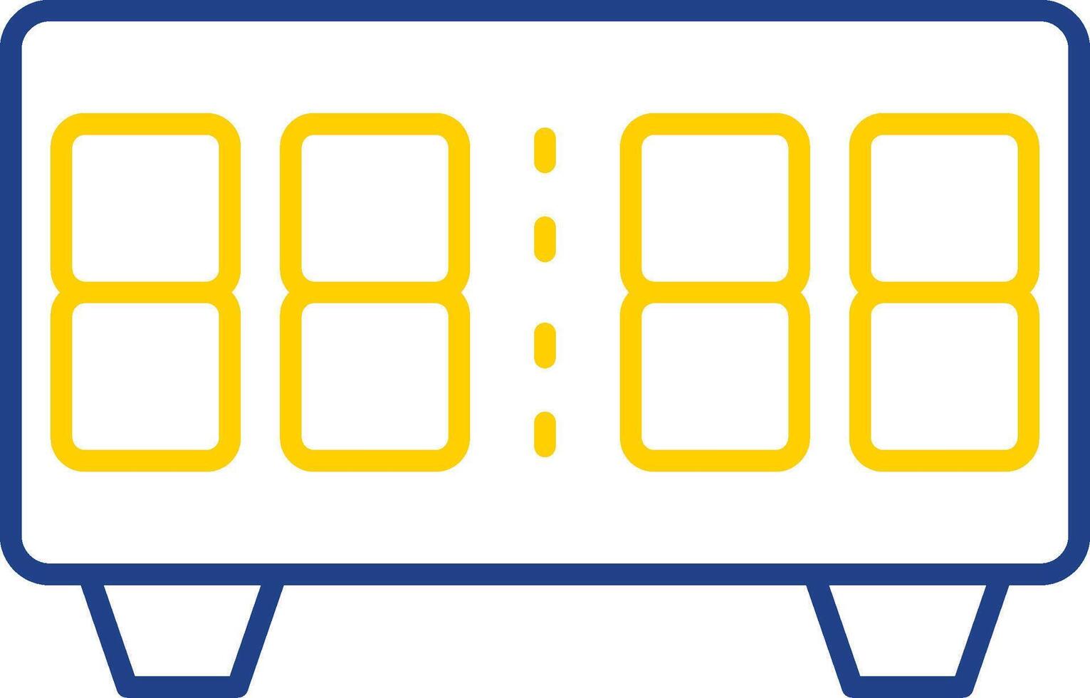 Digital Clock Line Two Color Icon vector