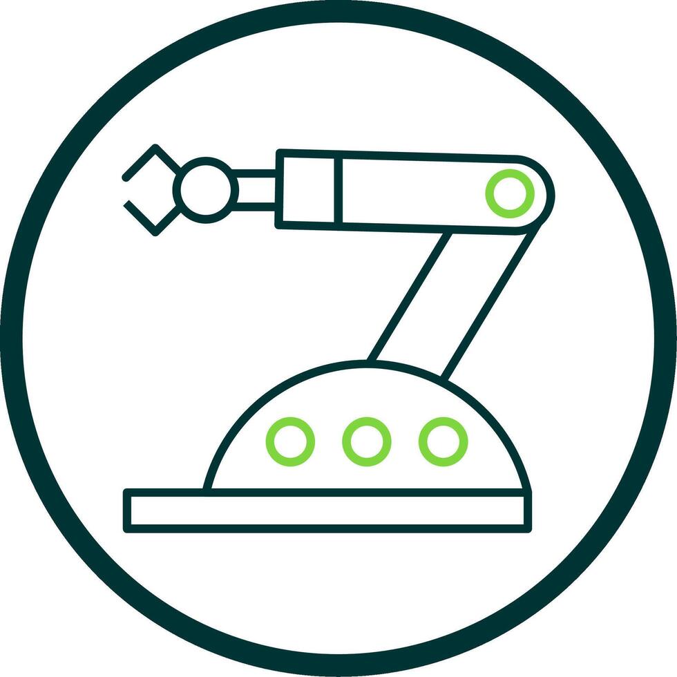Assembly Line Circle Icon vector