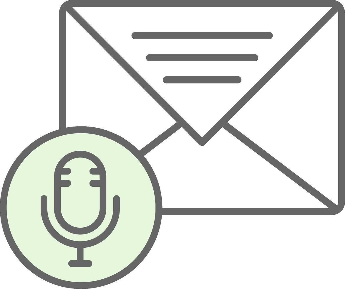 Audio Message Fillay Icon vector