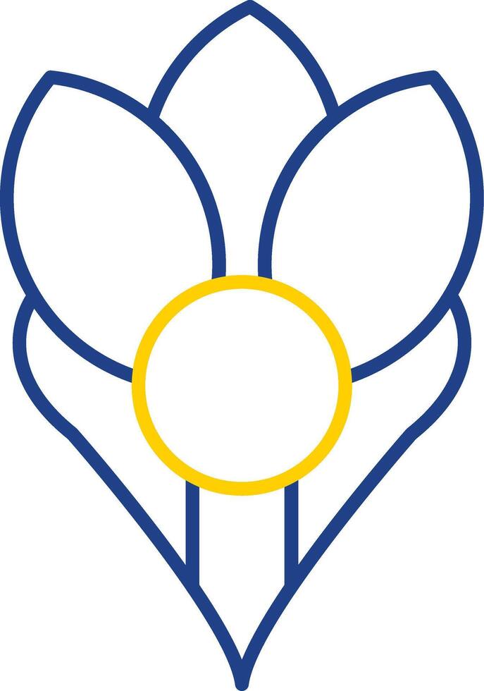 Crocus Line Two Color Icon vector