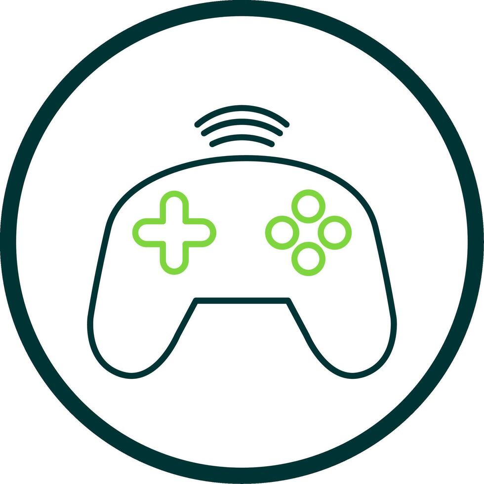 Controller Line Circle Icon vector