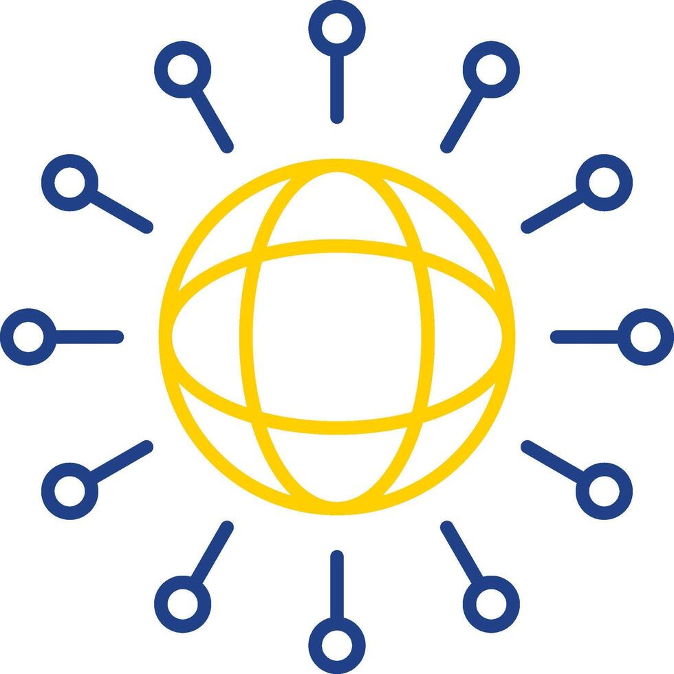 Globalization Line Two Color Icon vector