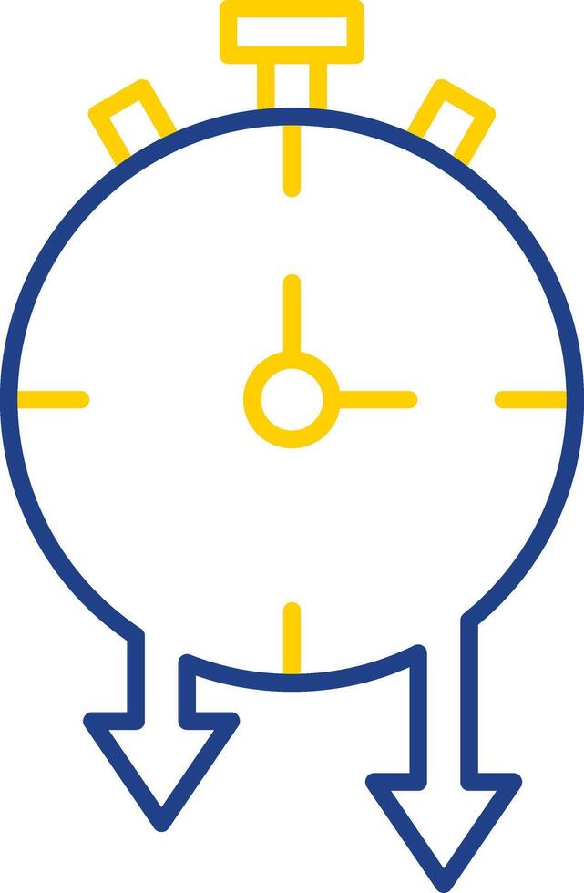 Timer Line Two Color Icon vector