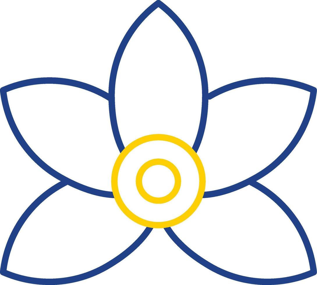 Lily Line Two Color Icon vector