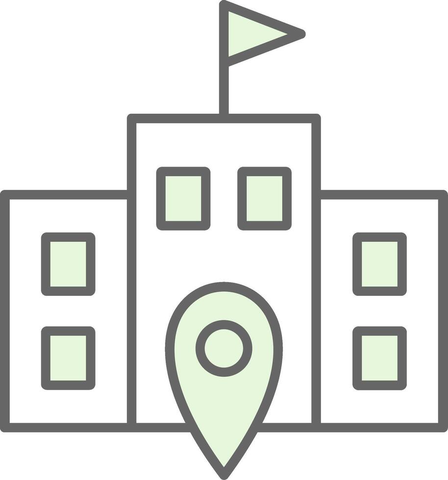 Polling Place Fillay Icon vector