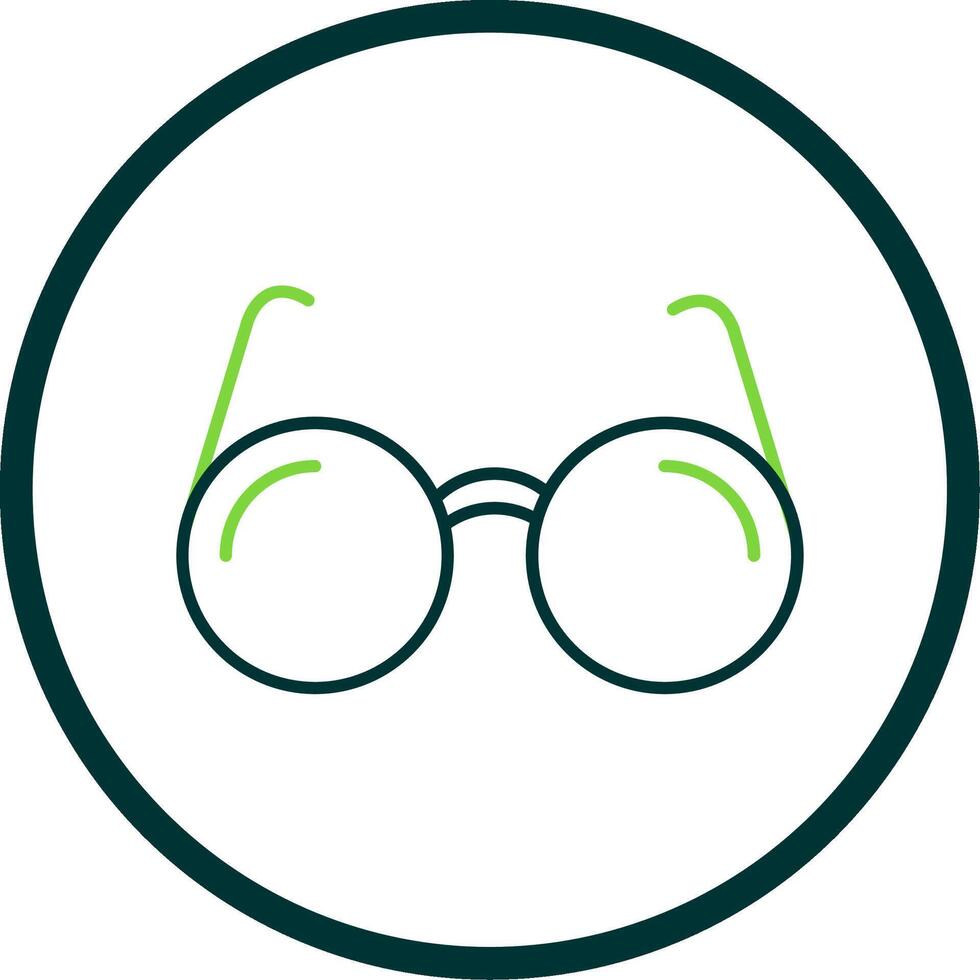 Sun Glasses Line Circle Icon vector