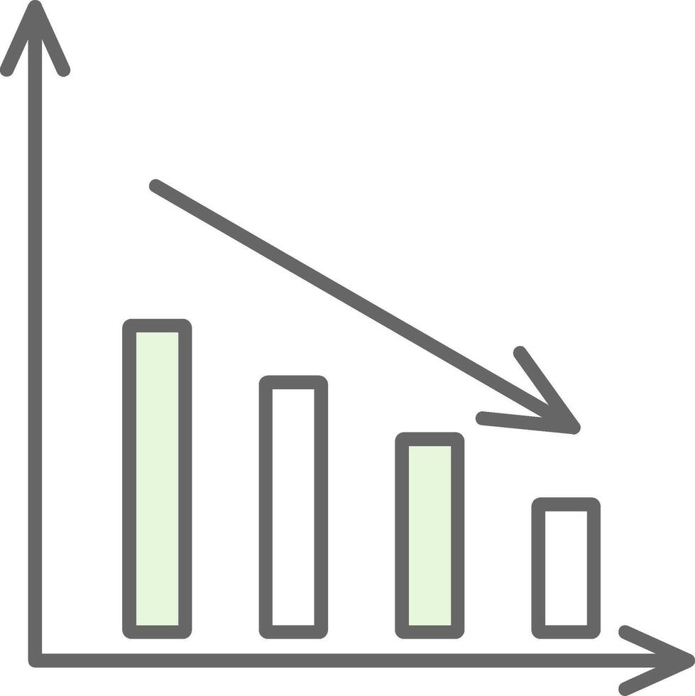 Bar Chart Fillay Icon vector