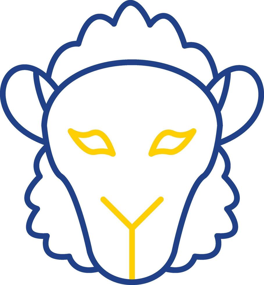 Sheep Line Two Color Icon vector