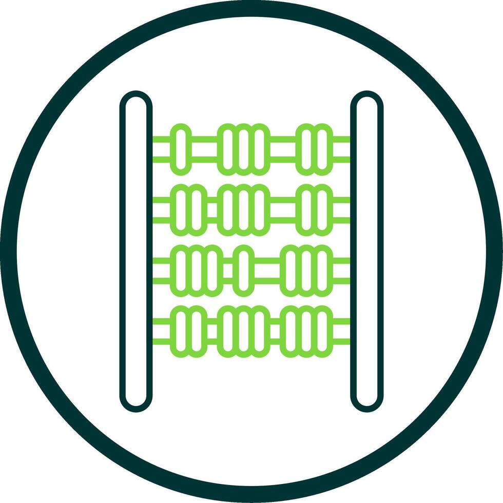 Abacus Line Circle Icon vector