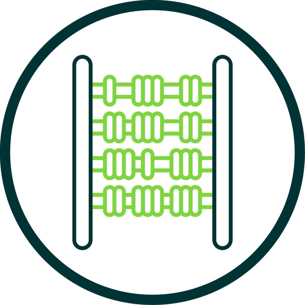 Abacus Line Circle Icon vector