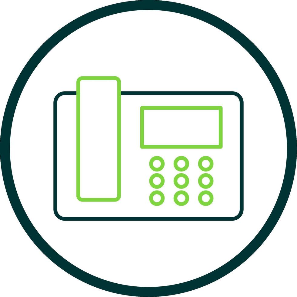 Telephone Line Circle Icon vector