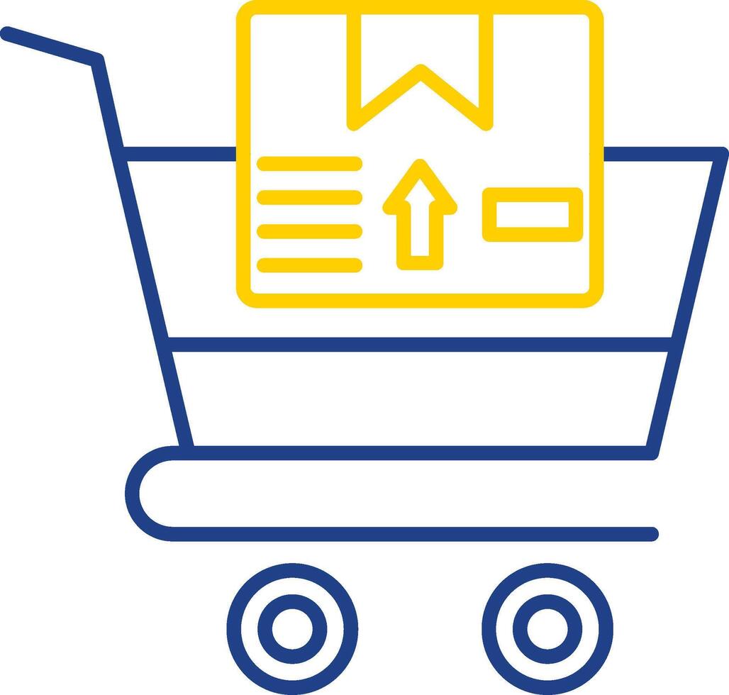 Shopping Cart Line Two Color Icon vector