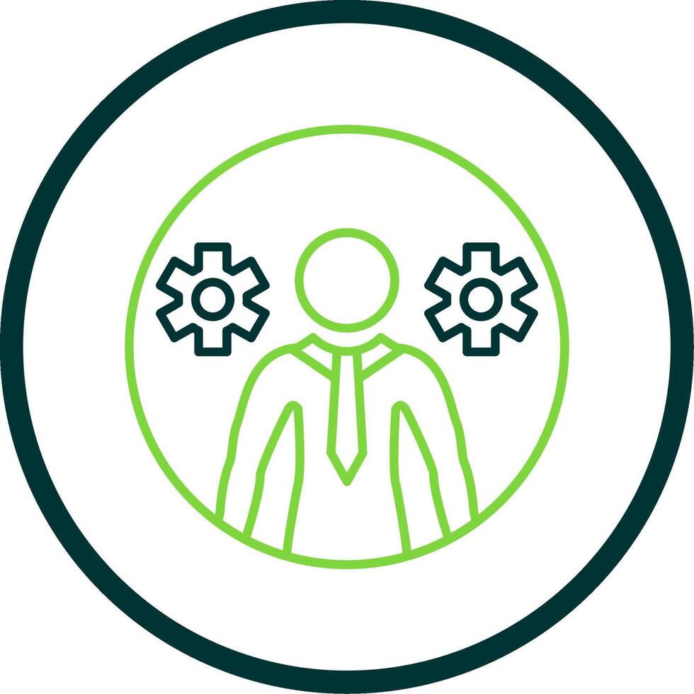 Business Line Circle Icon vector