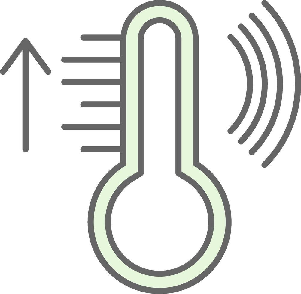 inteligente temperatura relleno icono vector