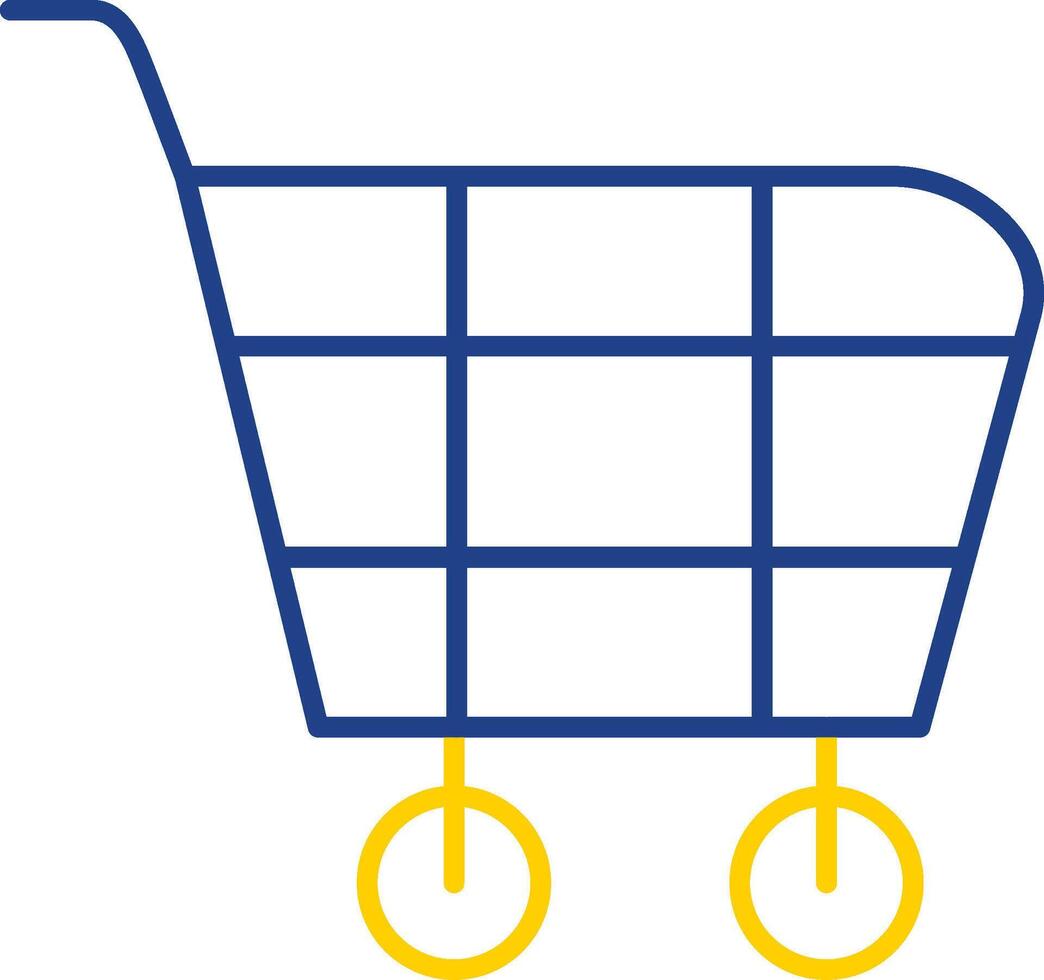 Shopping Cart Line Two Color Icon vector