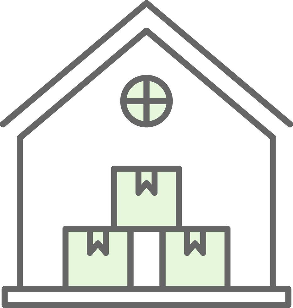 Warehouse Fillay Icon vector