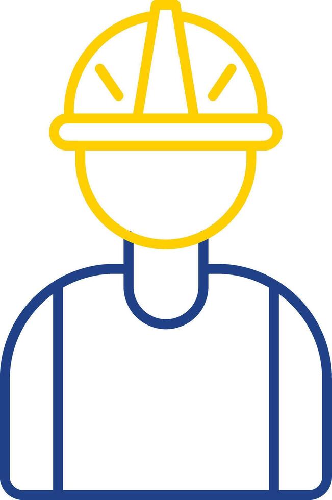 Worker Line Two Color Icon vector