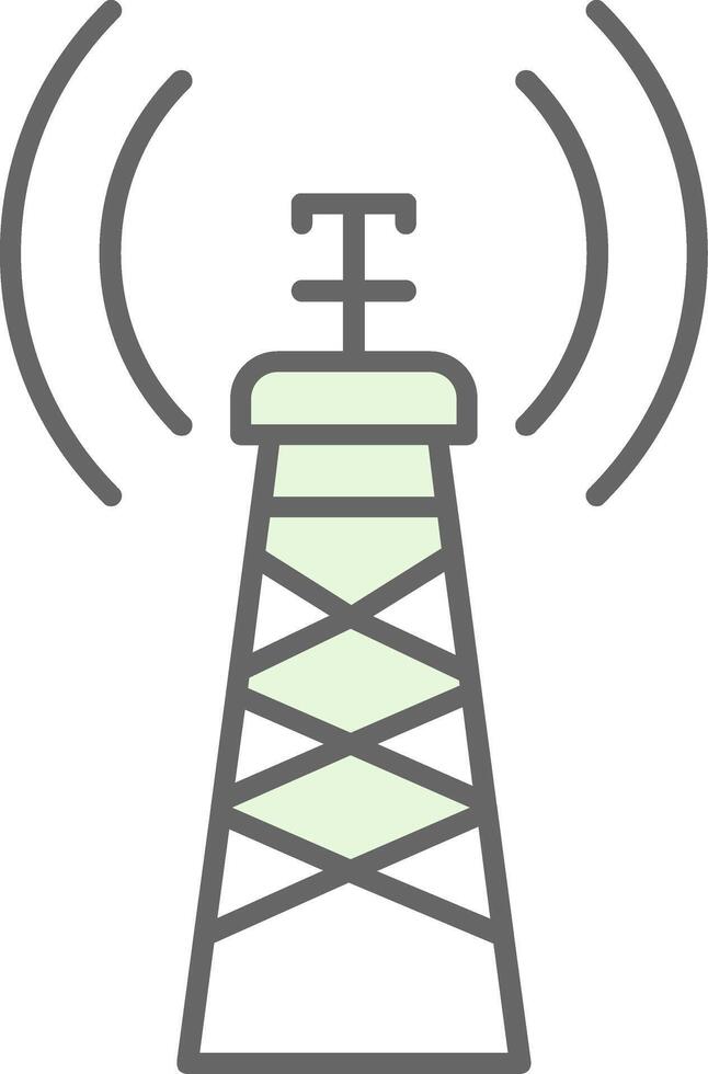 Signal Tower Fillay Icon vector