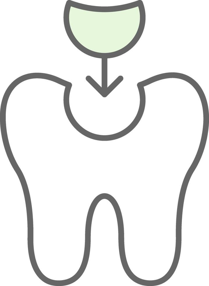 Tooth Filling Fillay Icon vector