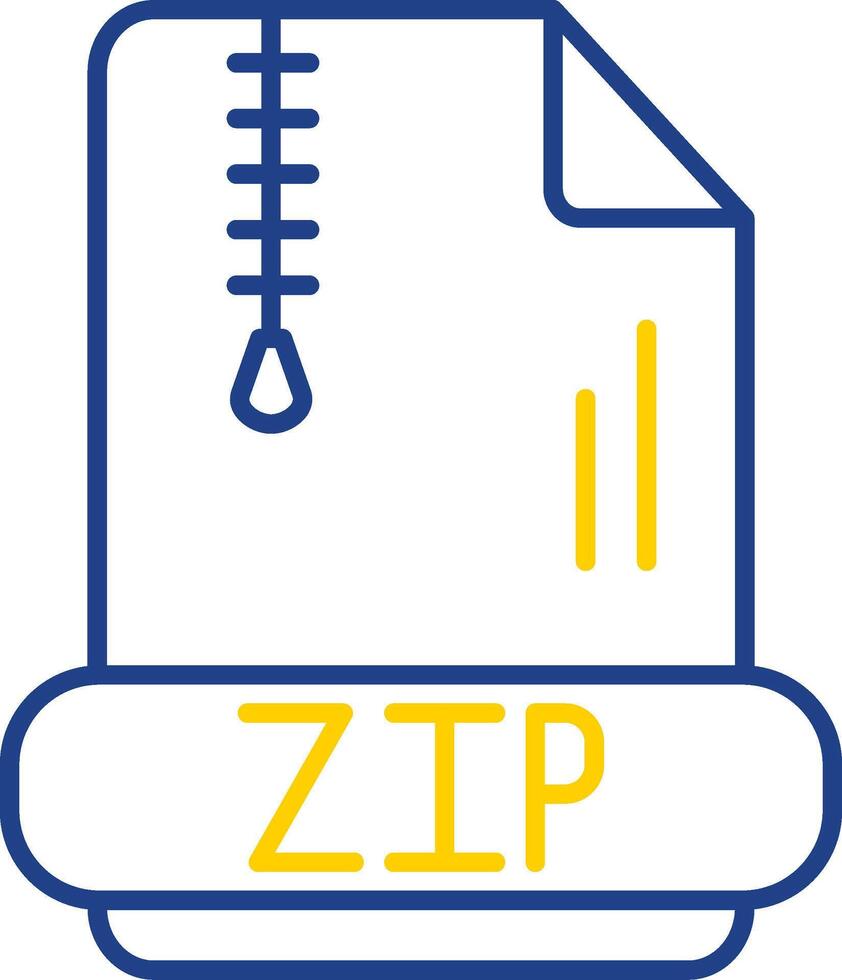 Zip Line Two Color Icon vector