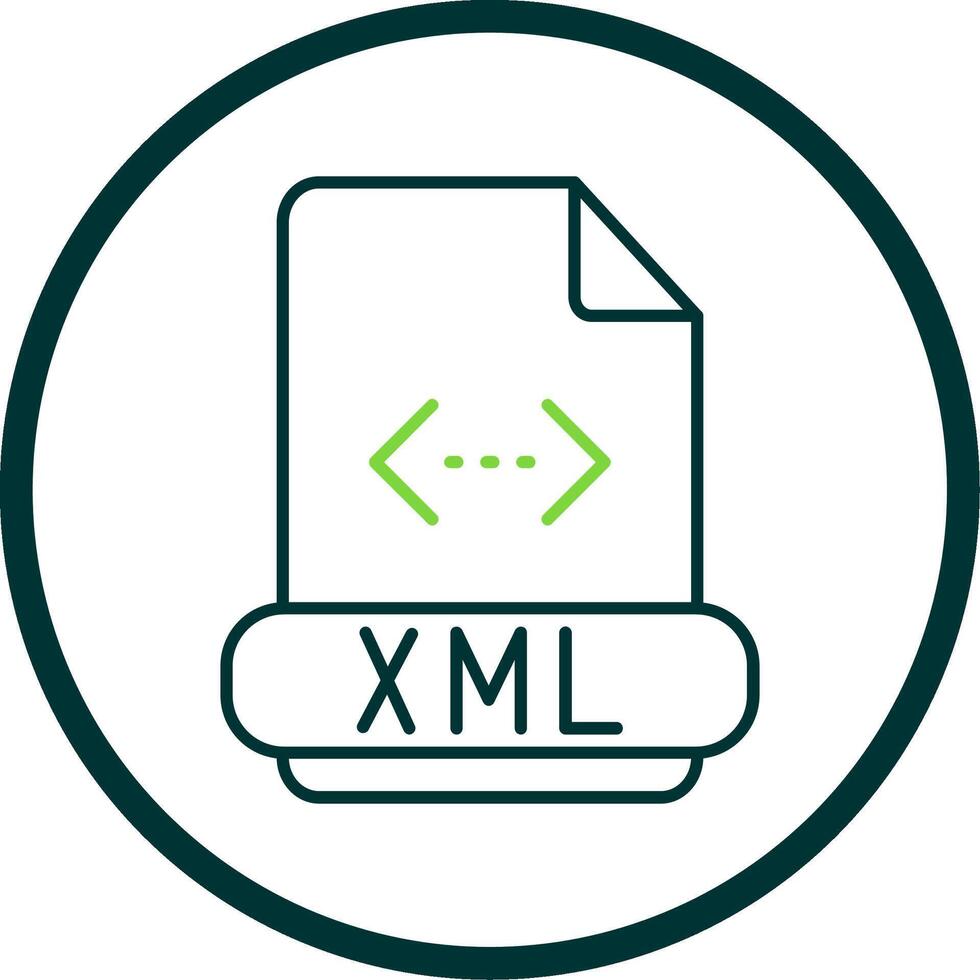 Xml Line Circle Icon vector