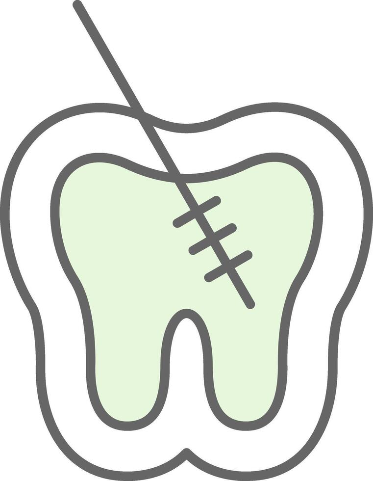 Root Canal Fillay Icon vector