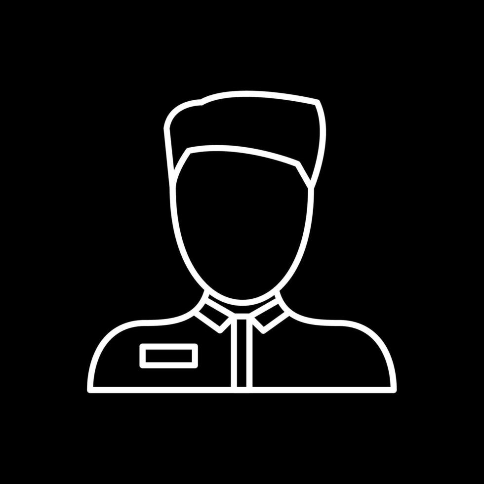 Bellboy Line Inverted Icon vector