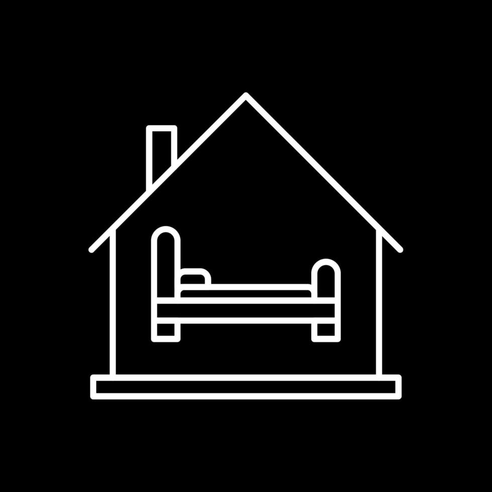 Room Line Inverted Icon vector