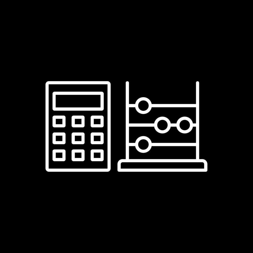 Abacus Line Inverted Icon vector