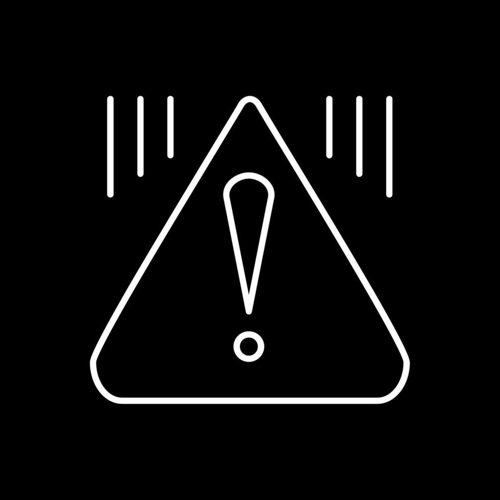 Warning Line Inverted Icon vector