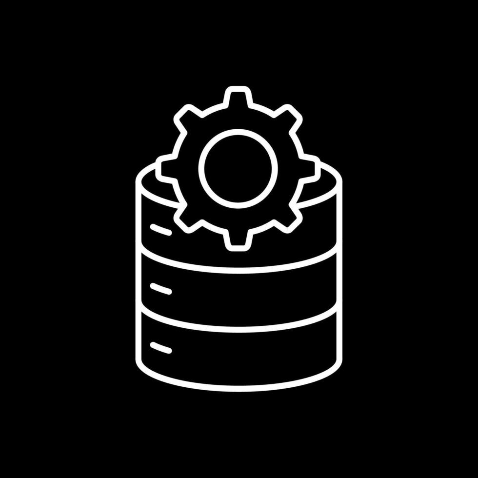 Database Management Line Inverted Icon vector