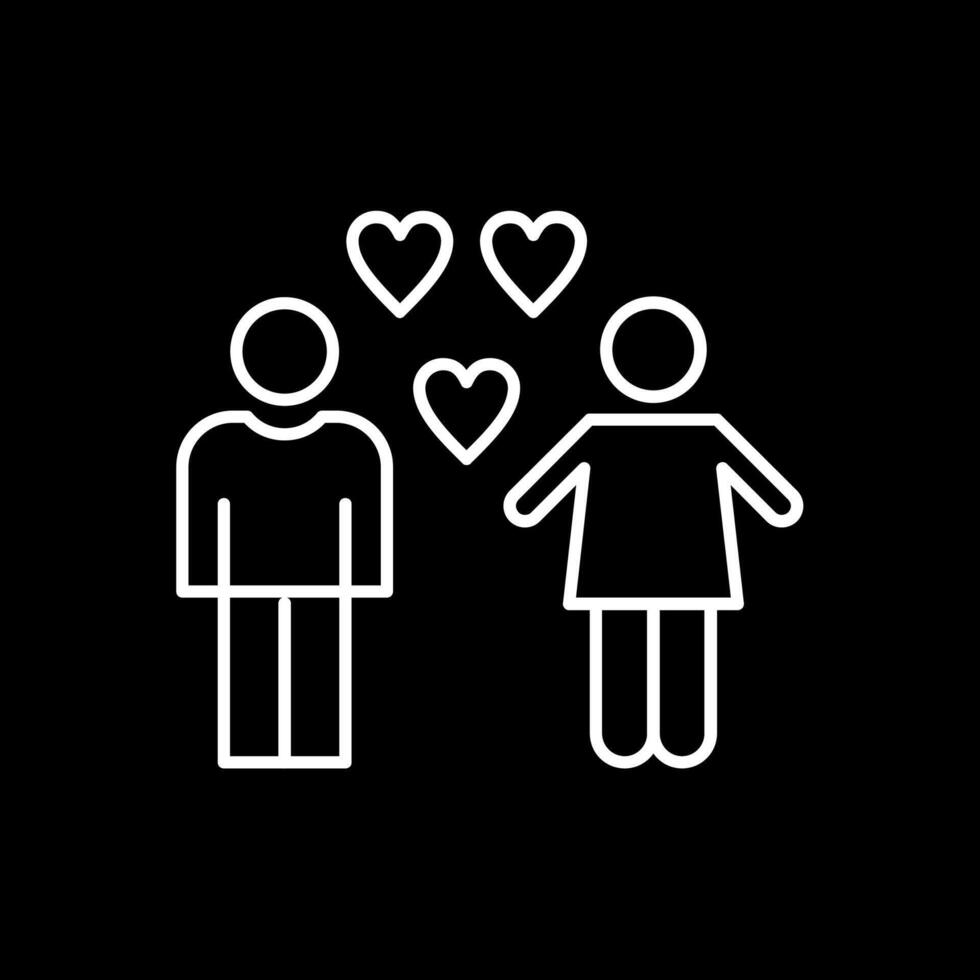 Relation Line Inverted Icon vector