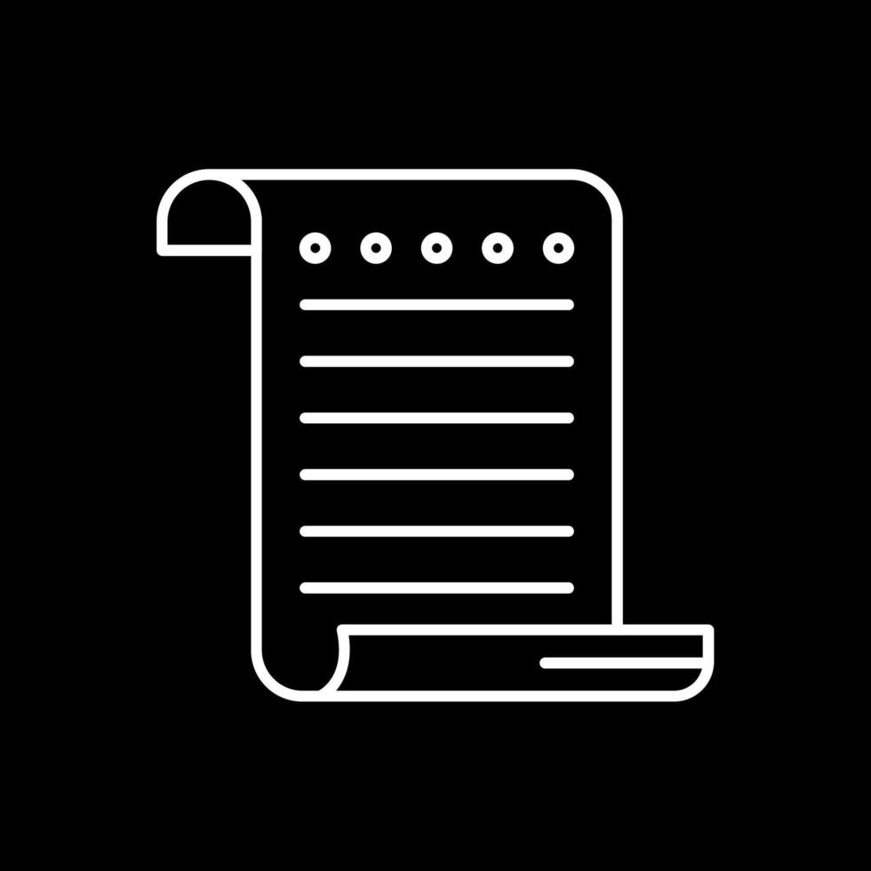 Papyrus Line Inverted Icon vector