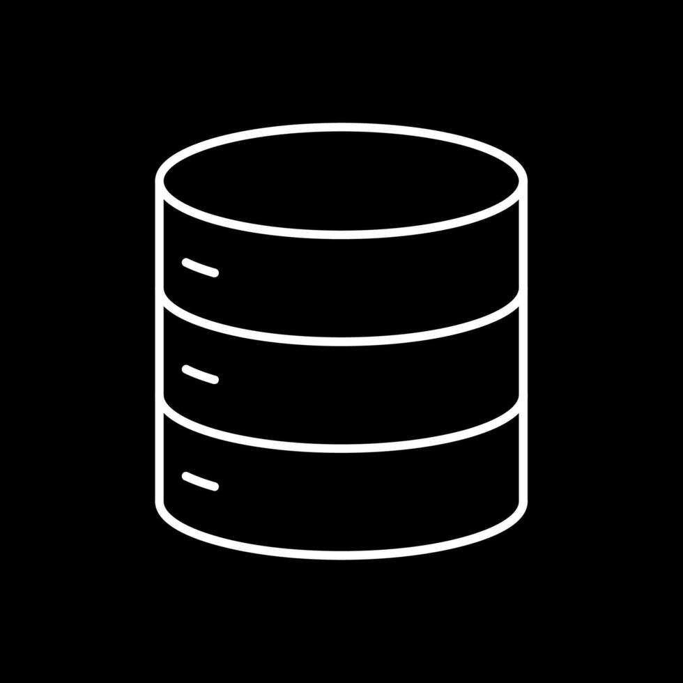 Database Line Inverted Icon vector