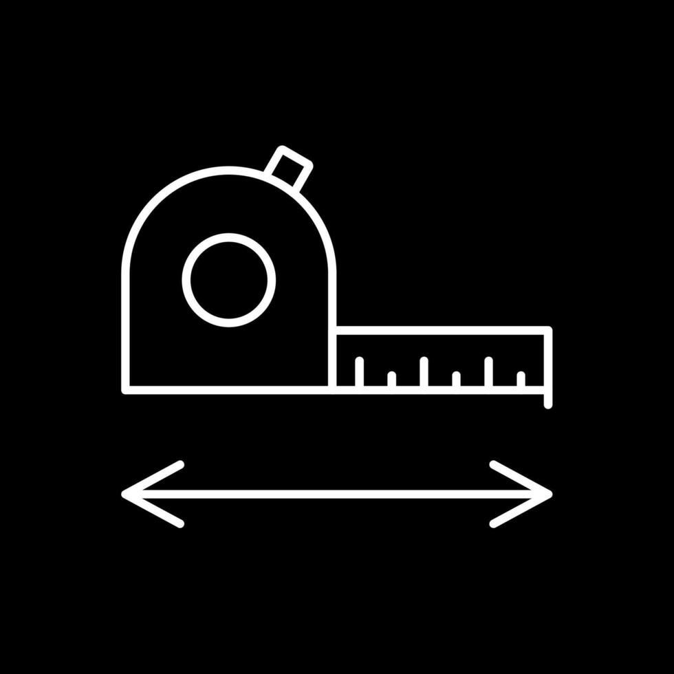 Measurement Line Inverted Icon vector