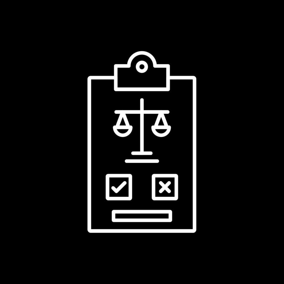 Regulation Line Inverted Icon vector