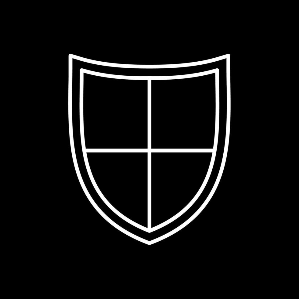 Shield Line Inverted Icon vector