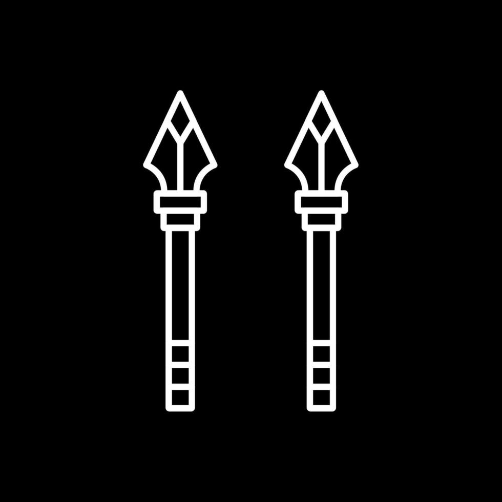 Spear Line Inverted Icon vector