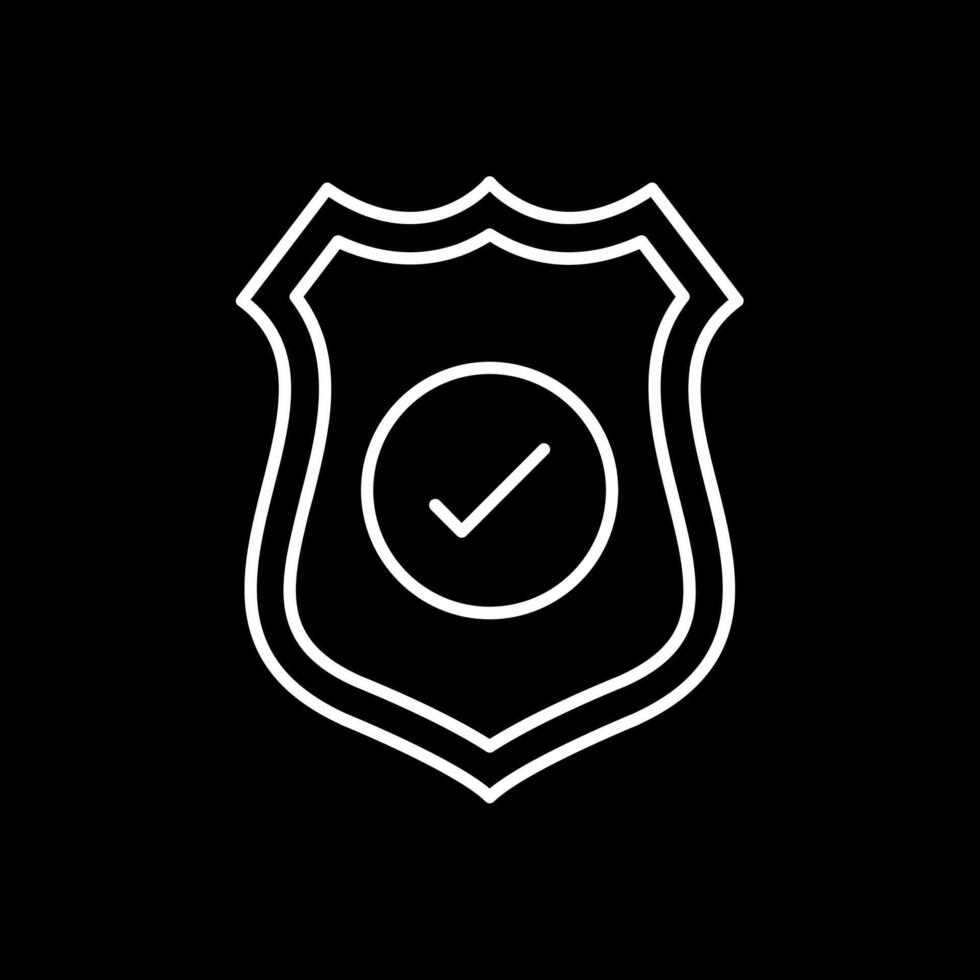 Sheild Line Inverted Icon vector