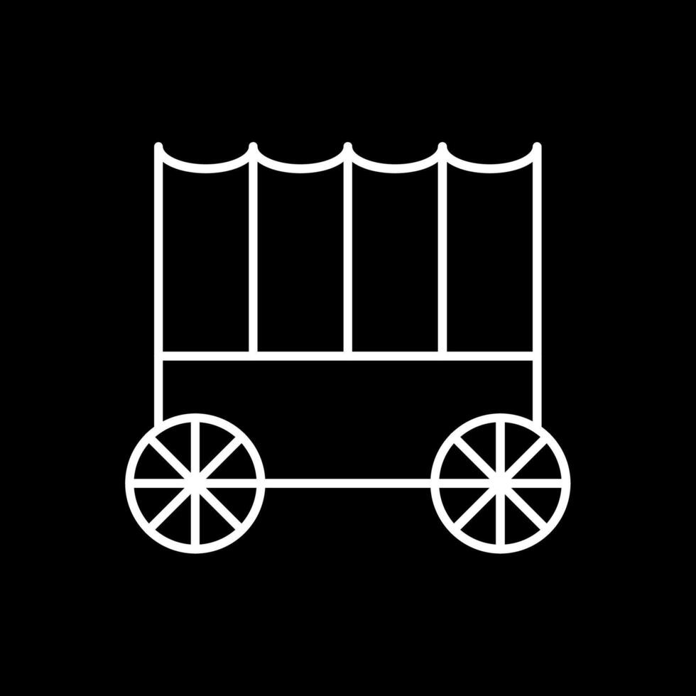 Carriage Line Inverted Icon vector