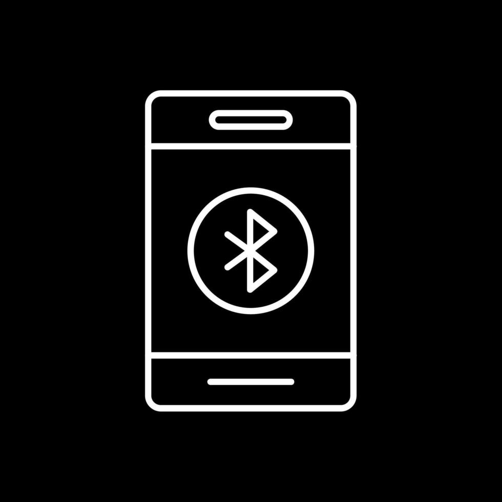 Bluetooth Line Inverted Icon vector