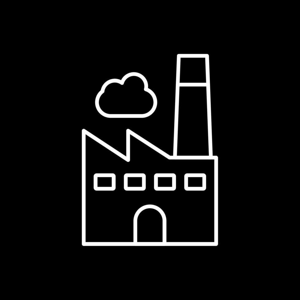 Factory Line Inverted Icon vector