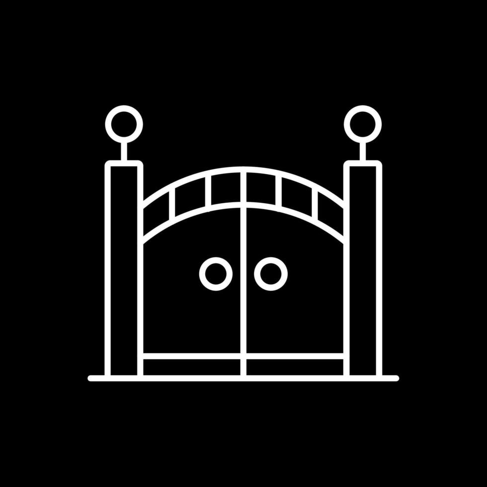 Gate Line Inverted Icon vector