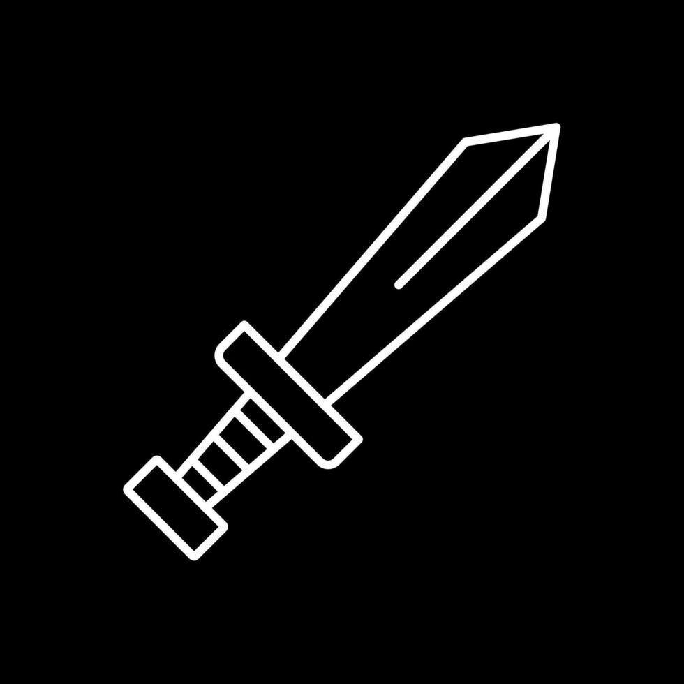 Sword Line Inverted Icon vector