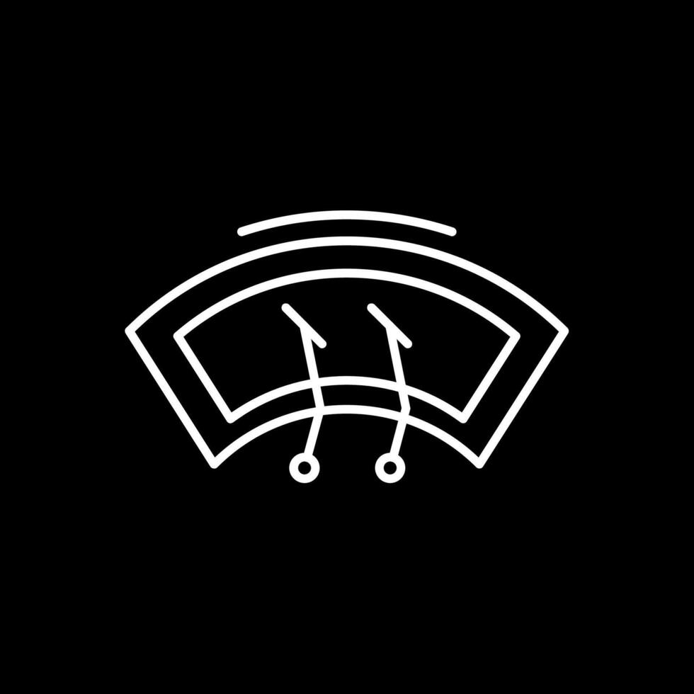 Wiper Line Inverted Icon vector