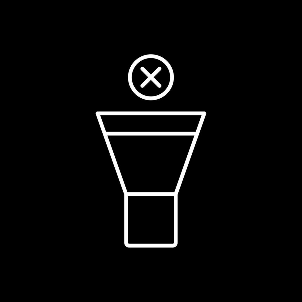 Mute Line Inverted Icon vector