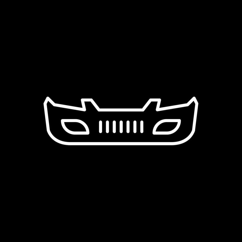 Bumper Line Inverted Icon vector