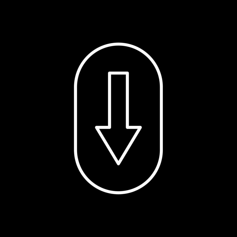 Scroll Down Line Inverted Icon vector