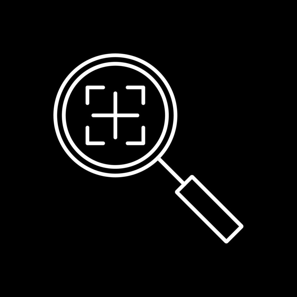 Search Line Inverted Icon vector